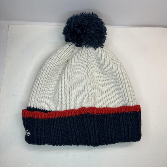 New England Patriots Hat Beanie Mens Navy NFL Football Pom Cuffed New Era - Picture 6 of 7